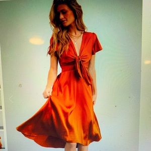 Poppy Satin MIDI Dress